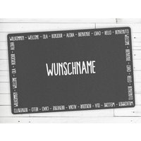 Fußmatte "Name" Mit Ihrem Namen Oder Wunschtext Rutschfest | Waschbar Hochwertig Aussenbereich Schmutzfangmatte Türmatte Fußmatte "Name" Mit Ihrem Namen Oder Wunschtext Rutschfest | Waschbar Hochwertig Aussenbereich Schmutzfangmatte Türmatte von Dreckspatz