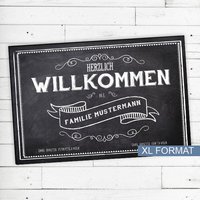 xl Fußmatte "Vintage" Mit Namen Oder Text | Chalk Rutschfest | Waschbar Hochwertig Aussenbereich Schmutzfangmatte Türmatte xl Fußmatte "Vintage" Mit Namen Oder Text | Chalk Rutschfest | Waschbar Hochwertig Aussenbereich Schmutzfangmatte Türmatte von Dreckspatz