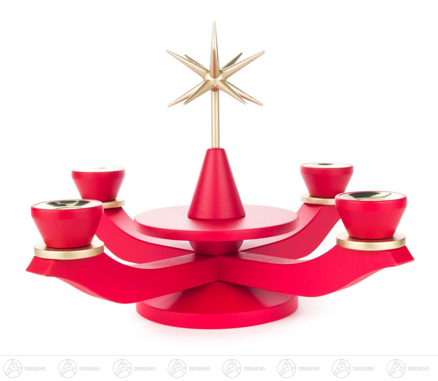 Dregeno Erzgebirge Adventsleuchter Adventsleuchter mit Stern, rot, für Kerzen d=22mm Breite x Höhe x Dregeno Erzgebirge Adventsleuchter Adventsleuchter mit Stern, rot, für Kerzen d=22mm Breite x Höhe x von Dregeno Erzgebirge