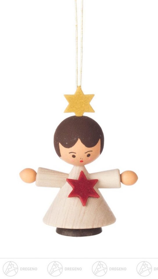 Dregeno Erzgebirge Christbaumschmuck Baumschmuck Behang Sternkind, natur Breite x Höhe x Tiefe 4 cmx5 von Dregeno Erzgebirge
