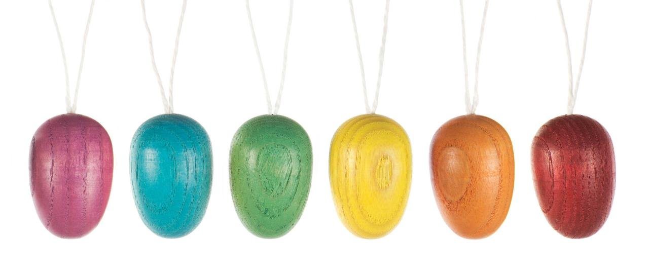 Dregeno Erzgebirge Christbaumschmuck Behang Ostereier im Eierkarton (6) Höhe = 35mm NEU von Dregeno Erzgebirge