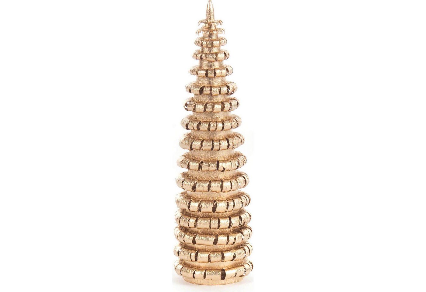 Dregeno Erzgebirge Dekofigur Ringelbäumchen ohne Stamm vergoldet (8cm) von Dregeno Seiffen von Dregeno Erzgebirge
