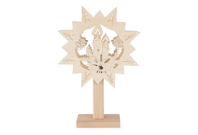 Dregeno Erzgebirge Fensterbild Fensterbild Erzgebirge auf Sockel mit elektrischer Beleuchtung natur von Dregeno Erzgebirge