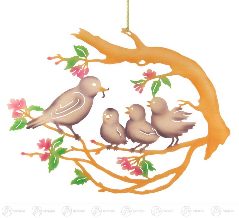 Dregeno Erzgebirge Fensterbild Fensterschmuck Fensterbild Vogelfamilie auf Baum, farbig Breite x Dregeno Erzgebirge Fensterbild Fensterschmuck Fensterbild Vogelfamilie auf Baum, farbig Breite x von Dregeno Erzgebirge