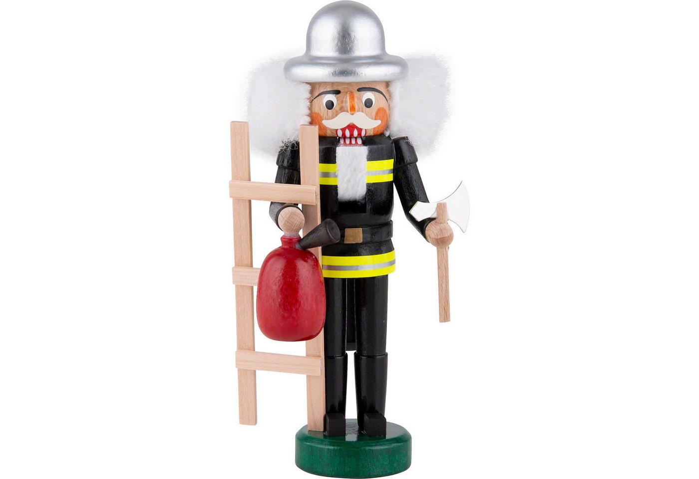 Dregeno Erzgebirge Nussknacker Feuerwehrmann (13,5cm) Nussknacker von Dregeno Seiffen von Dregeno Erzgebirge
