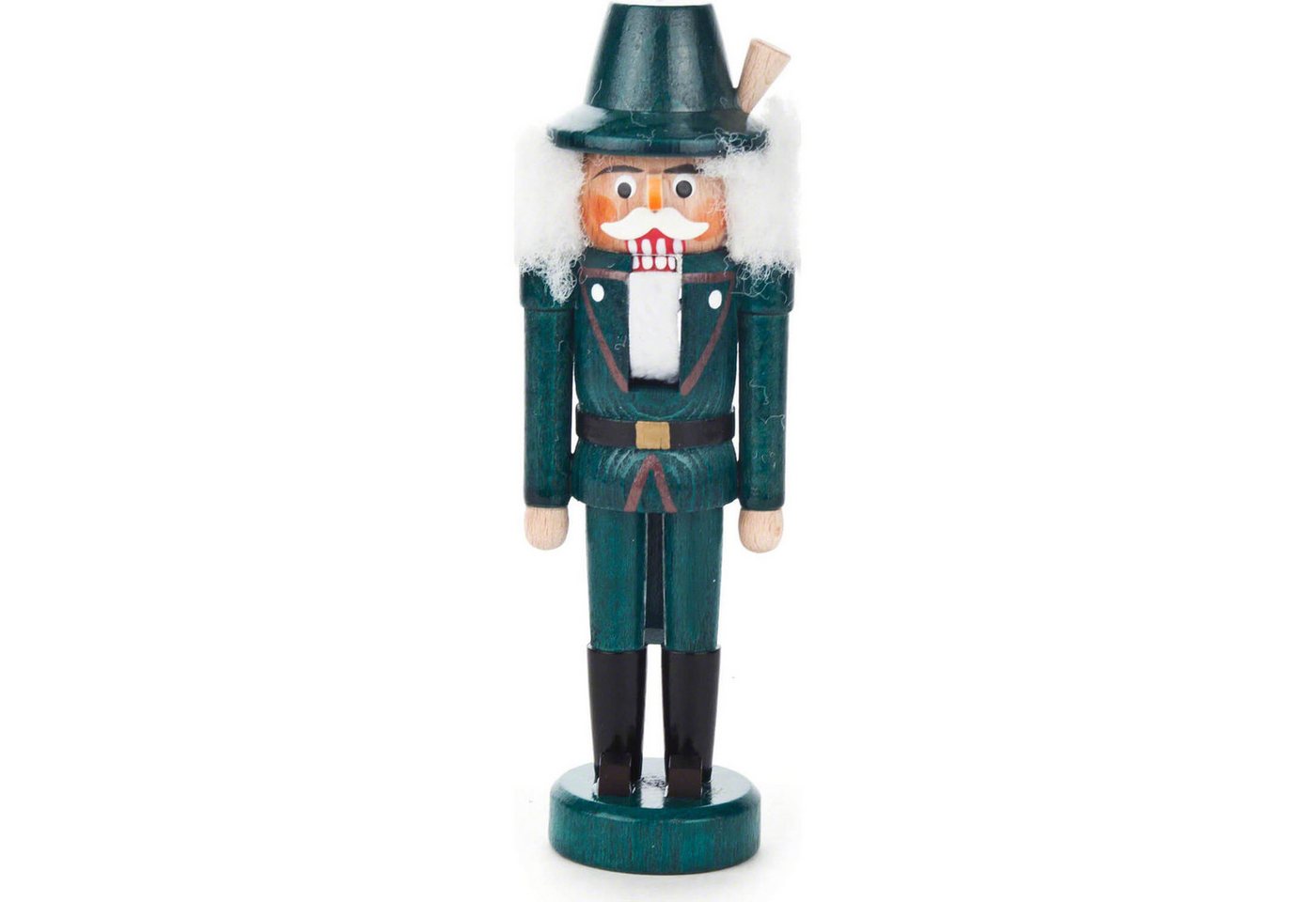 Dregeno Erzgebirge Nussknacker Jäger grün (13cm) Nussknacker von Dregeno Seiffen von Dregeno Erzgebirge