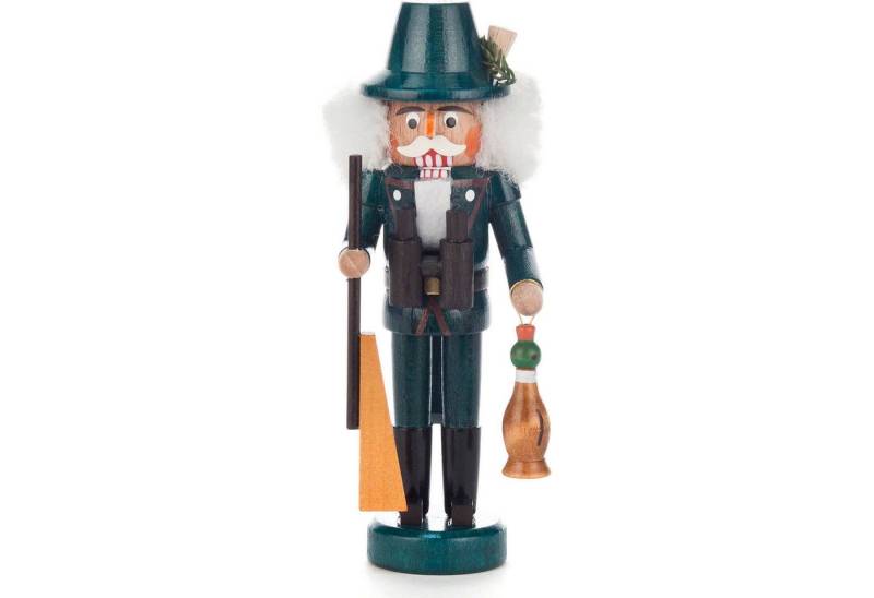 Dregeno Erzgebirge Nussknacker Jäger grün (14cm) Nussknacker von Dregeno Seiffen von Dregeno Erzgebirge