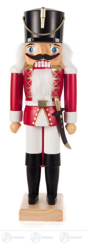 Dregeno Erzgebirge Nussknacker Nussknacker Husar rot Höhe = 34cm NEU von Dregeno Erzgebirge