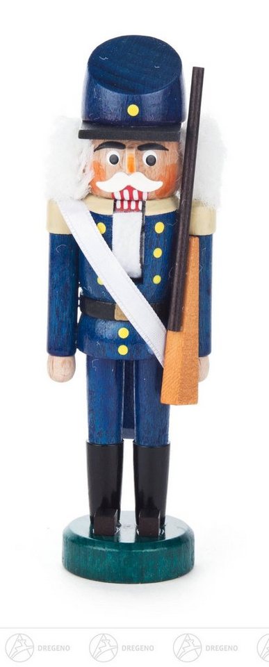 Dregeno Erzgebirge Nussknacker Nussknacker Infanterist blau Breite x Höhe x Tiefe 4 cmx13 cmx4 cm von Dregeno Erzgebirge
