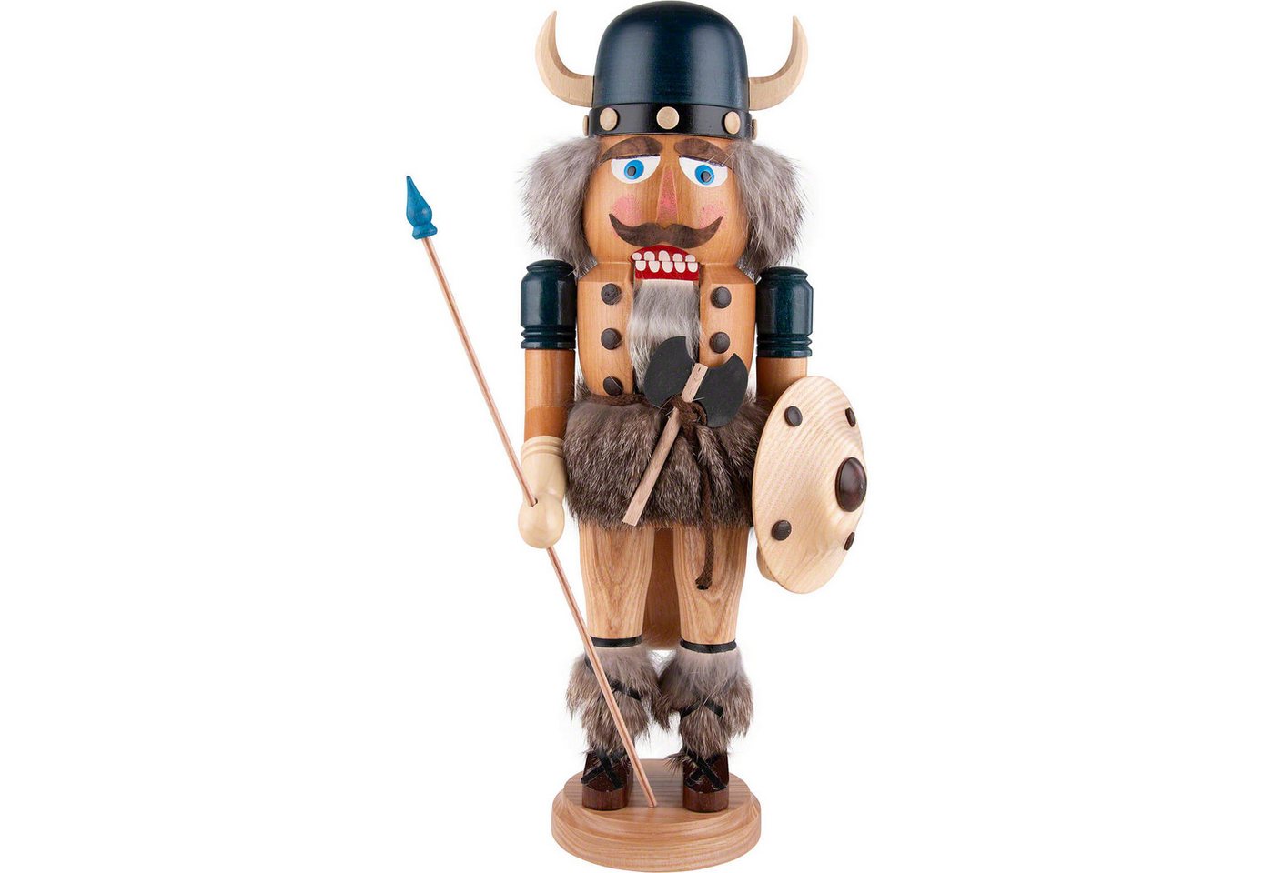 Dregeno Erzgebirge Nussknacker Wikinger natur (38cm) Nussknacker von Dregeno Seiffen von Dregeno Erzgebirge