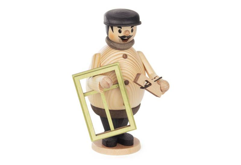 Dregeno Erzgebirge Räuchermännchen Räuchermann Max Tischler mit Fenster BxHxT 9,5x15x10cm NEU von Dregeno Erzgebirge