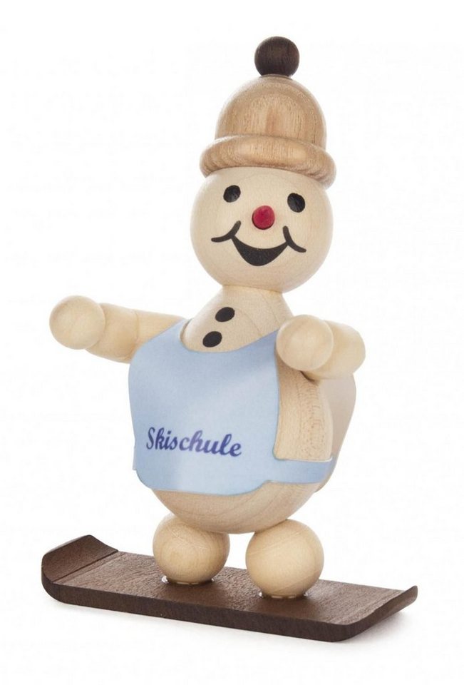 Dregeno Erzgebirge Schneemann Schneemann Junior Snowboard-Anfänger stehend Höhe 7cm NEU von Dregeno Erzgebirge