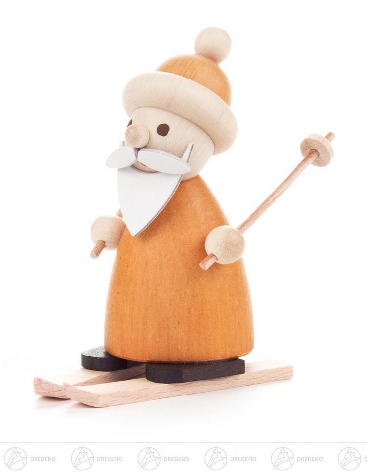 Dregeno Erzgebirge Schneemann Weihnachtliche Miniatur Ruprecht auf Ski natur Höhe ca 8 cm NEU von Dregeno Erzgebirge