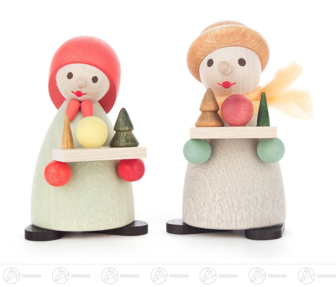 Dregeno Erzgebirge Schneemann Weihnachtliche Miniatur Striezelkinder (2) Breite x Höhe x Tiefe 3 von Dregeno Erzgebirge