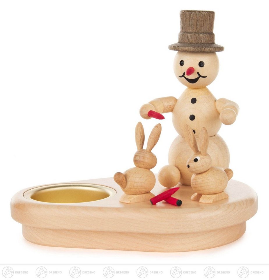 Dregeno Erzgebirge Teelichthalter Teelichthalter Schneemann mit Hasen BxHxT = 13x12,5x9cm NEU, mit Hasen Dregeno Erzgebirge Teelichthalter Teelichthalter Schneemann mit Hasen BxHxT = 13x12,5x9cm NEU, mit Hasen von Dregeno Erzgebirge
