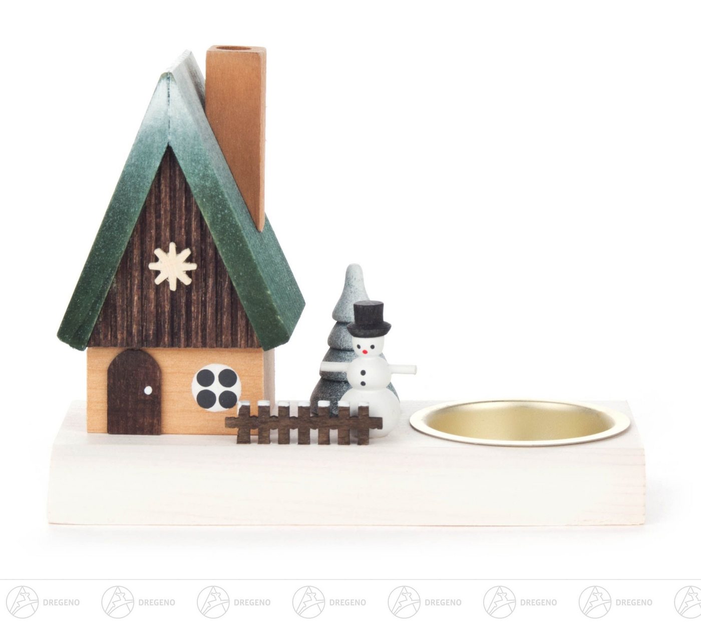 Dregeno Erzgebirge Teelichthalter Teelichthalter mit Räucherhaus Breite x Höhe x Tiefe 12,5 cmx10 Dregeno Erzgebirge Teelichthalter Teelichthalter mit Räucherhaus Breite x Höhe x Tiefe 12,5 cmx10 von Dregeno Erzgebirge