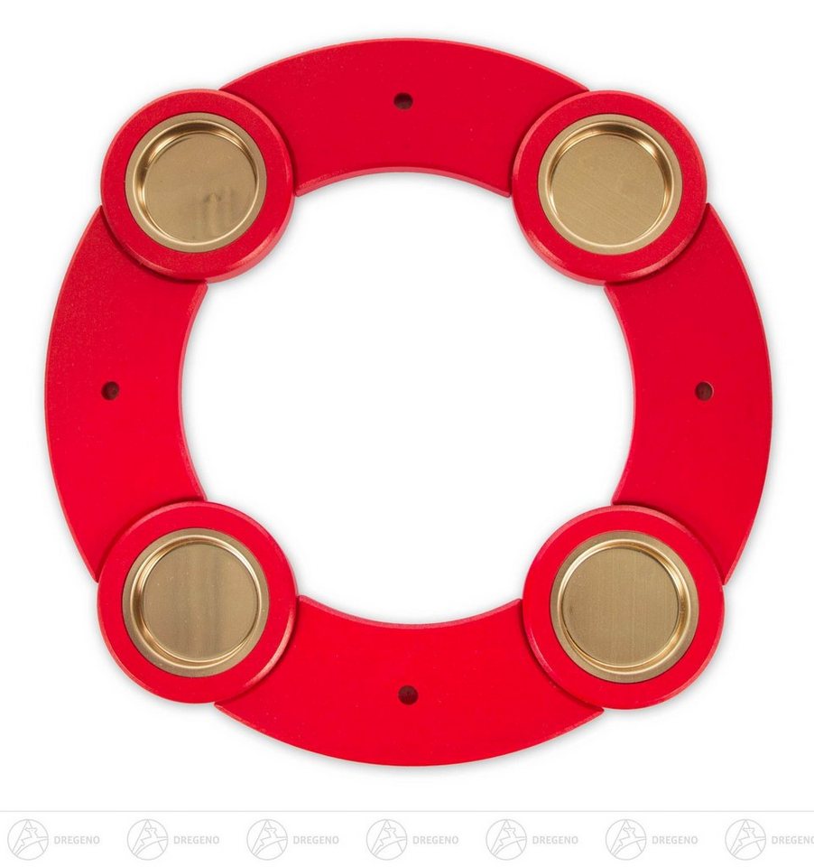 Dregeno Erzgebirge Teelichthalter Vario-Tischleuchter rot/gold für Teelichte BxHxT = 24x3,5x24cm NEU, mit Holztüllen Dregeno Erzgebirge Teelichthalter Vario-Tischleuchter rot/gold für Teelichte BxHxT = 24x3,5x24cm NEU, mit Holztüllen von Dregeno Erzgebirge