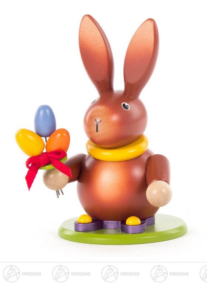 Dregeno Erzgebirge Teelichthalter Zubehör Vario Tischleuchter Hase mit Eierstrauß farbig Höhe = 8,5cm, mit Strauß in der Hand Dregeno Erzgebirge Teelichthalter Zubehör Vario Tischleuchter Hase mit Eierstrauß farbig Höhe = 8,5cm, mit Strauß in der Hand von Dregeno Erzgebirge