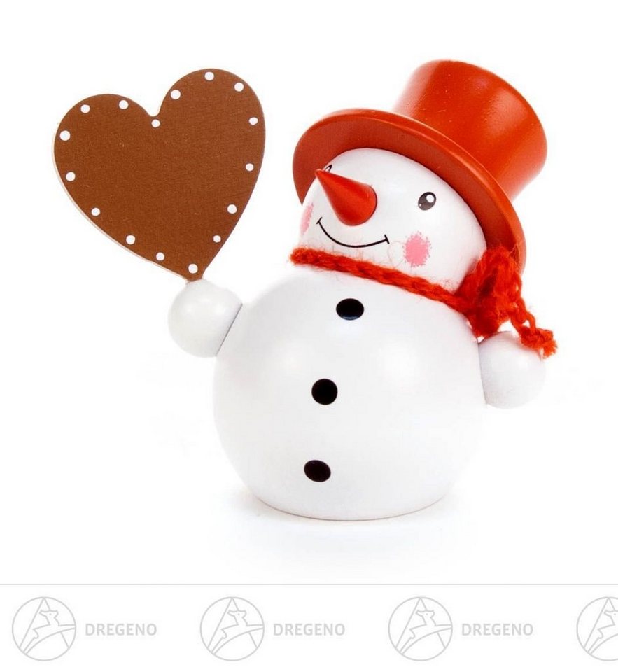 Dregeno Erzgebirge Teelichthalter Zubehör Vario Tischleuchter Schneemann mit Herz farbig BxHxT = 6,5x5, mit kleinem Herz Dregeno Erzgebirge Teelichthalter Zubehör Vario Tischleuchter Schneemann mit Herz farbig BxHxT = 6,5x5, mit kleinem Herz von Dregeno Erzgebirge