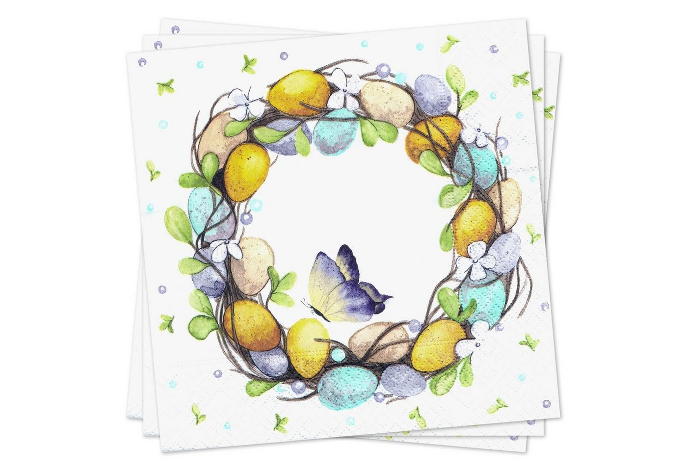 Dregeno Erzgebirge Tischkartenhalter Servietten Eggs Wreath (20) BxH 33x33cm NEU, Papier, tolles Motiv von Dregeno Erzgebirge