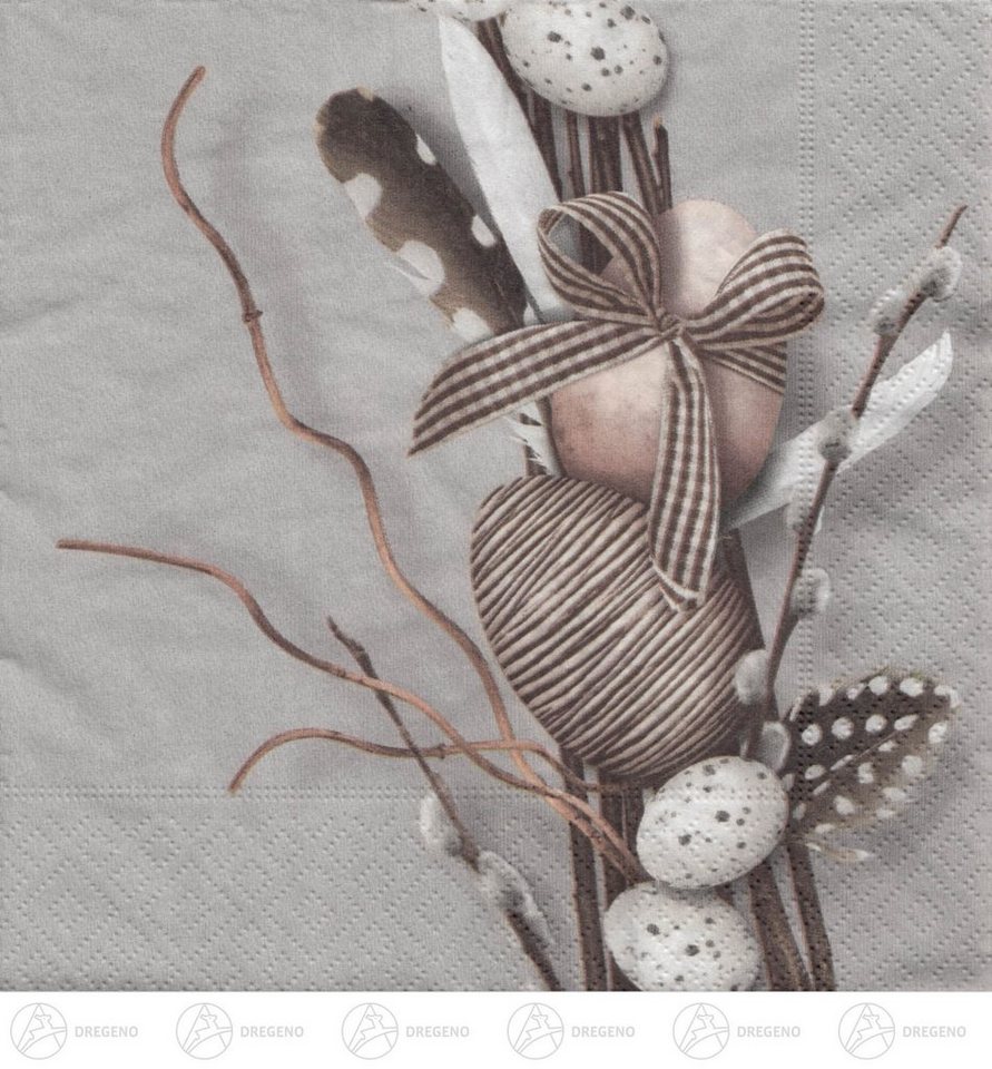 Dregeno Erzgebirge Tischkartenhalter Servietten Natural Easter (20) BxH 330 x 330 mm NEU, Papier, tolles Motiv von Dregeno Erzgebirge