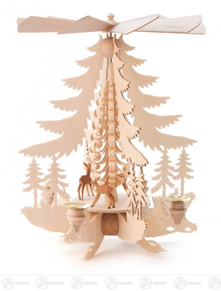 Dregeno Erzgebirge Weihnachtspyramide Pyramide mit Rehen, für Kerzen d=14mm Breite x Höhe x Tiefe 27 cmx33 Dregeno Erzgebirge Weihnachtspyramide Pyramide mit Rehen, für Kerzen d=14mm Breite x Höhe x Tiefe 27 cmx33 von Dregeno Erzgebirge