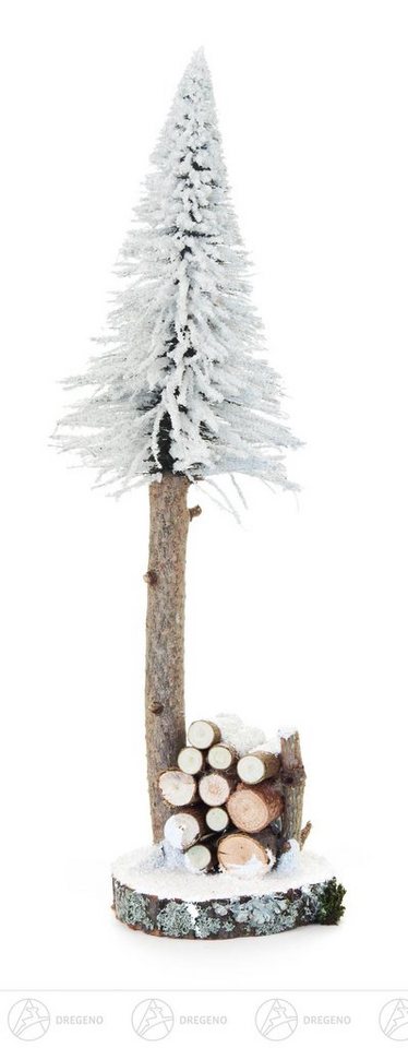 Kunstbaum Baum Baum Winter Höhe ca 38 cm NEU, Dregeno Erzgebirge, Höhe 38 cm, Holzbaum mit Stamm von Dregeno Erzgebirge