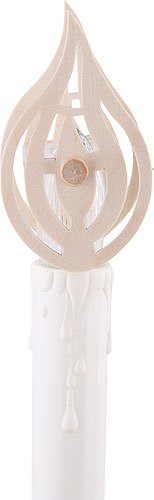 Dregeno Seiffen Aufsteckflammen - 10 Stück - Gelb - Unparfümiert - Traditionelle Weihnachtskerzen für Elektro-Schwibbögen - 5 cm von DREGENO