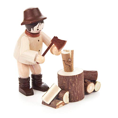 Holzhacker Natur Miniatur Figuren echt erzgebirge 5,5 cm Holz Handarbeit von Dregeno