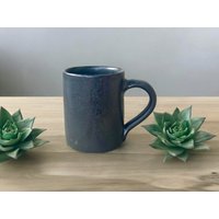 Keramik Espresso Tasse Mattschwarz - Handgemacht Set 3 Tassen von Drehdich