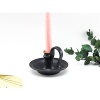 Keramik Kerzenständer Mattschwarz von Drehdich