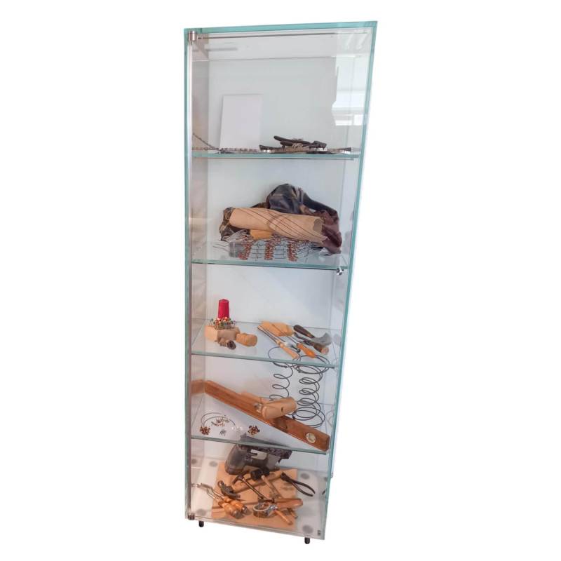 Vitrine Solus LED Line Glas Korpus Optiwhite Weiss Böden Und Rückwand Samtcolor ... von Dreieck