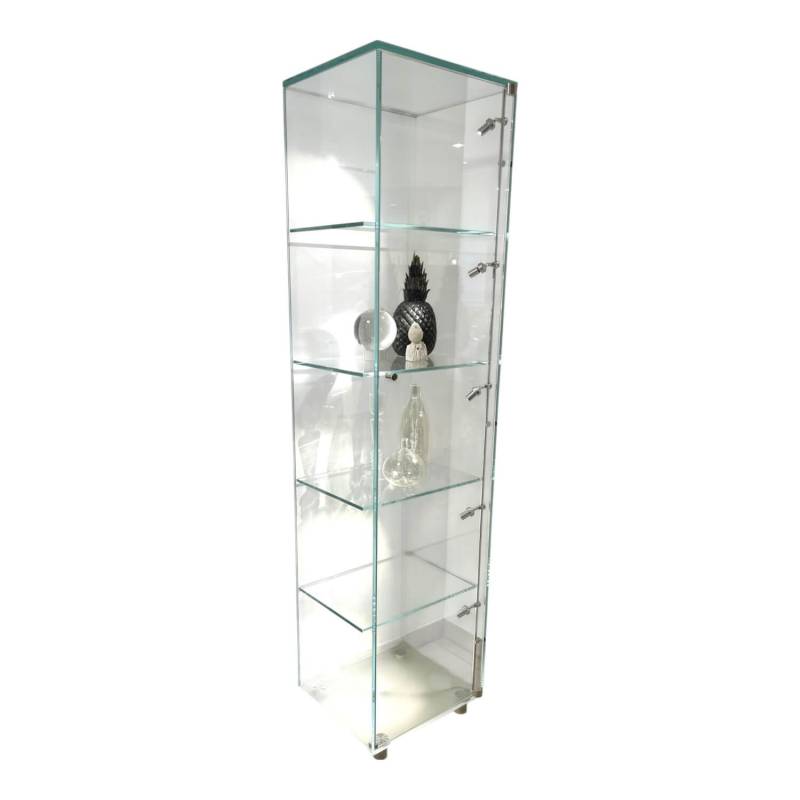 Vitrine Solus Optiwhite Glas mit 5 fokussierbaren LED-Spots von Dreieck