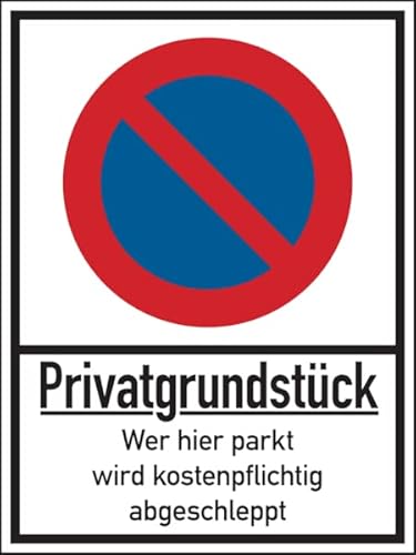 Dreifke® Parkverbotsschild, Privatgrundstück, Wer hier parkt..., 400 x 300 mm, Aluverbund 1 Stk. von Dreifke
