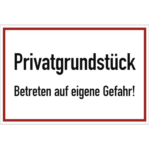 Dreifke® Privatgrundstück Betreten auf eigene Gefahr!, Alu, 300x200 mm von Dreifke
