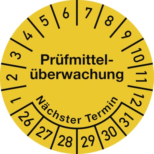 Dreifke® Prüfplakette Prüfmittelüberwachung 2026-2031,Dokumentenfolie,Ø 30 mm, 10 Stück/Bogen von Dreifke