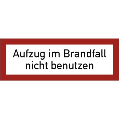 Dreifke® Schild Aufzug im Brandfall nicht benutzen DIN 4066, Kunststoff, 210x74 mm von Dreifke