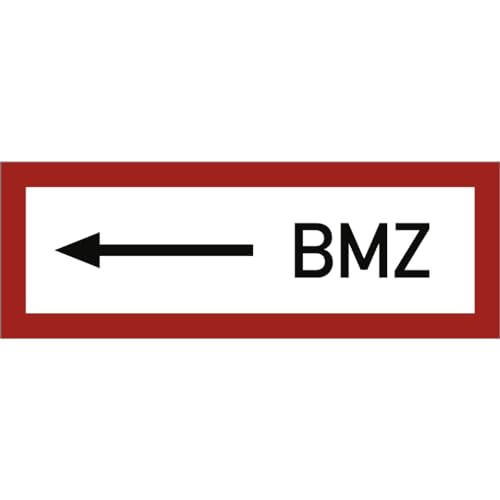 Dreifke® Schild BMZ linksweisend, Alu, reflektierend RA1, 297x105 mm von Dreifke