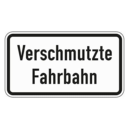 Dreifke® Schild I Verkehrszeichen Verschmutzte Fahrbahn, Nr.1007-35, Alu RA0, reflektierend, 600x330mm von Dreifke