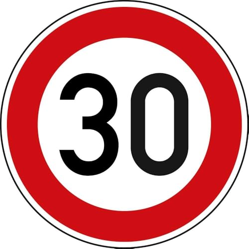 Verkehrszeichen Zulässige Höchstgeschwindigkeit 30 Z0274-30 (Nr.274-30 - Ø410mm - Alu-Verbund) | Maximale Geschwindigkeit 30 km/h | Dreifke® von Dreifke
