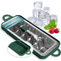 Dreiklang - Be Smart® Polierte 18/8 Edelstahl Eiswürfelform Mit Tropfsicherem Tablett Zum Servieren Als Eiswürfelbehälter I Hebeleinsatz von DreiklangDesign