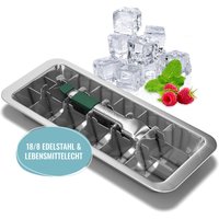 Dreiklang Be Smart Robuste Single Eiswürfelform Eiswürfelbehälter Hochwertig Edelstahl Mit Hebel Und Kälteschonenden Komfortgriff Langlebig von DreiklangDesign