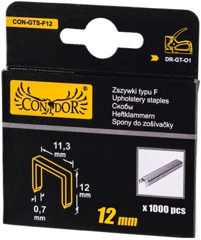 DREL TACKER 4-14 mm HANDTACKER TACKERKLAMMERN KLAMMERN HANDFEUWERWAFFE POLSTERTACKER HOLZTACKER DACHTACKER STOFFTACKER MÖBELTACKER (12 mm Klammern (1000 Stück)) von Drel
