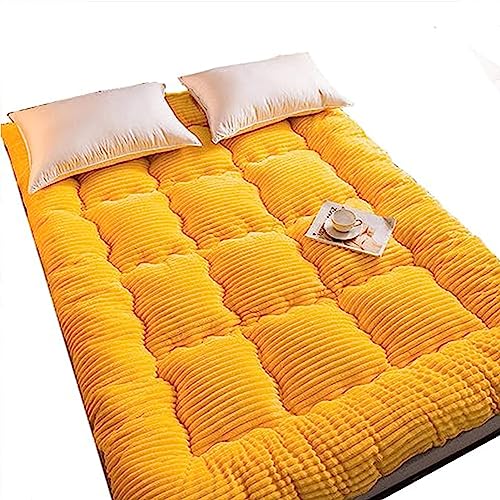 Dremdo Futon Matratze, Gepolsterte Japanische Bodenmatratze Gesteppte Bett Matratze Topper, Faltende Roll Up Gast Matratze Tragbare Schlafsaal Reise Camping Matratze,Gelb,90x200cm Dremdo Futon Matratze, Gepolsterte Japanische Bodenmatratze Gesteppte Bett Matratze Topper, Faltende Roll Up Gast Matratze Tragbare Schlafsaal Reise Camping Matratze,Gelb,90x200cm von Dremdo