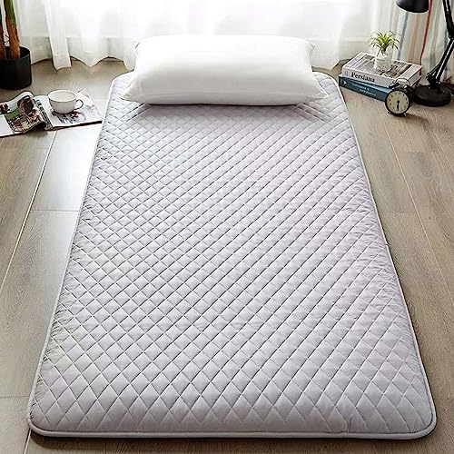 Dremdo Japanische Bodenmatratze, Japanische Futon-Matratze, Shikibuton Faltbare Tragbare Camping-Matratze, Roll Up Faltende Weiche Tragbare Schlafmatte,Grau,150x200cm von Dremdo