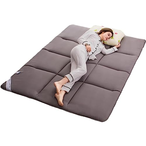 Dremdo Japanische Bodenmatratze Futon Matratze, Dicken Tatami Matte Schlafpad, Japanische Dicken Futon Matratze Atmungsaktive Faltbare Bodenbett Camping Matratze,Grau,120x200cm von Dremdo