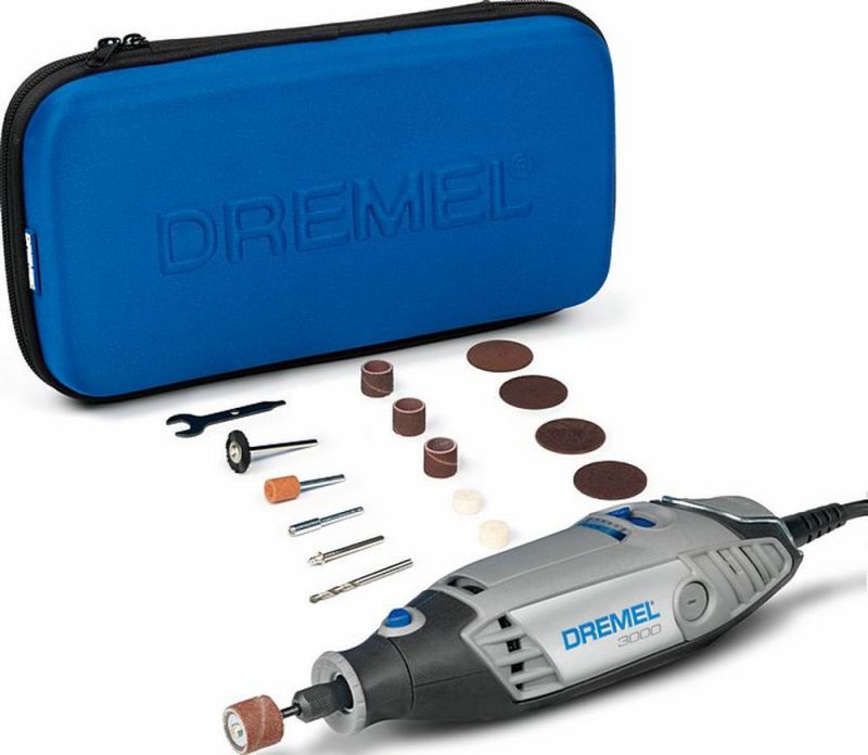 DREMEL 3000-15 Multifunktionswerkzeug (130 W) mit 15 Zubehöre F0133000JA von Dremel