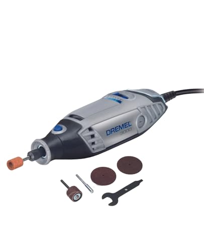 Dremel 3000 Multifunktionswerkzeug 130W, Set mit 5 Zubehörteilen, Variable Drehzahl 10.000-33.000 U/min zum Schneiden, Schleifen, Gravieren, Polieren, Schärfen, Reinigen, Schnitzen von Dremel