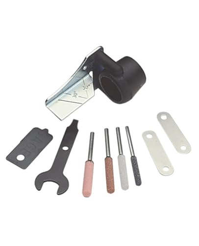 Dremel 1453 Kettensägen Schärfgerät, Zubehör Set fur Multifunktionswerkzeug zum Kettenschärfen mit 3 Schleifsteinen von DREMEL