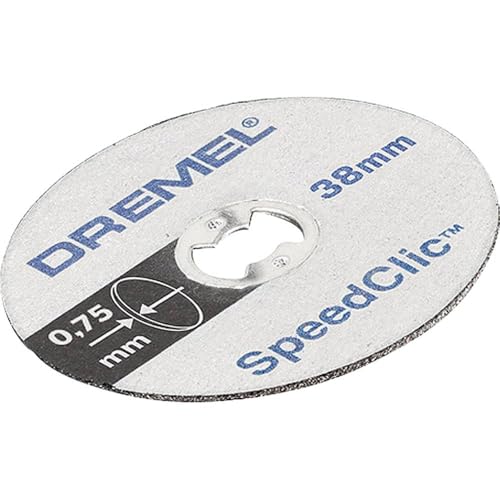 Dremel SpeedClic SC409 dünne Trennscheiben, Zubehörsatz mit 5 Trennscheiben zum Trennen von Metallrohren, gehärtetem Stahl, Kupfer, Trockenbauplatten u.v.m von DREMEL
